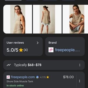 Free People like new S muscle tank